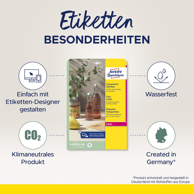 AVERY Zweckform Folienetiketten 210,0 x 297,0 mm