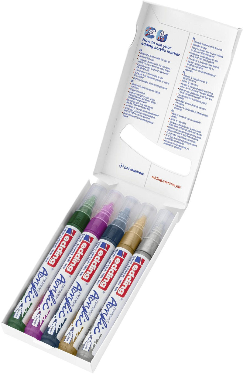edding festlich Acrylstift 2.0 - 3.0 mm Mehrfarbig