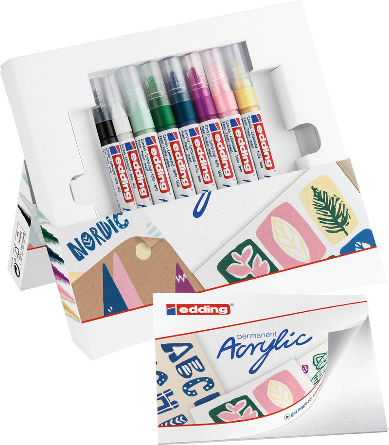 edding nordic Acrylstifte-Set 1.0 + 2.0 + 3.0 mm Mehrfarbig