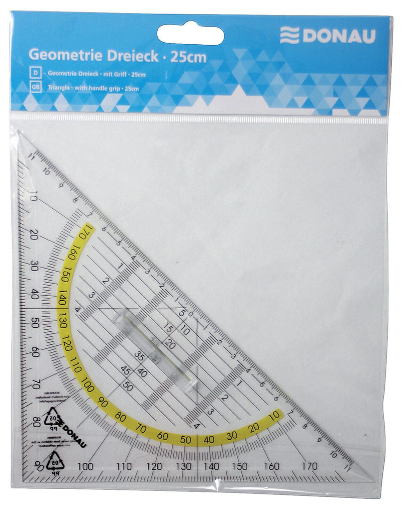 DONAU Geometrie-Dreieck mit Griff 25,0 cm