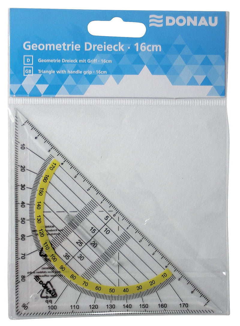 DONAU Geometrie-Dreieck mit Griff 16,0 cm