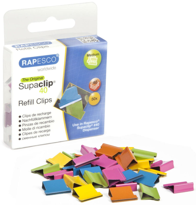 RAPESCO® Supaclips gelb, blau, grün, orange, pink