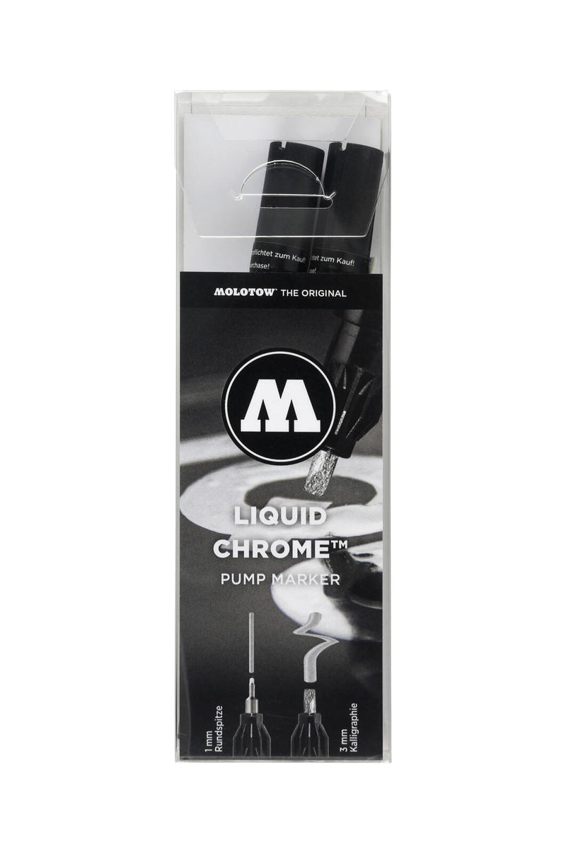 MOLOTOW Liquid Chrome Acrylstifte 1.0 - 3.0 mm Chrom