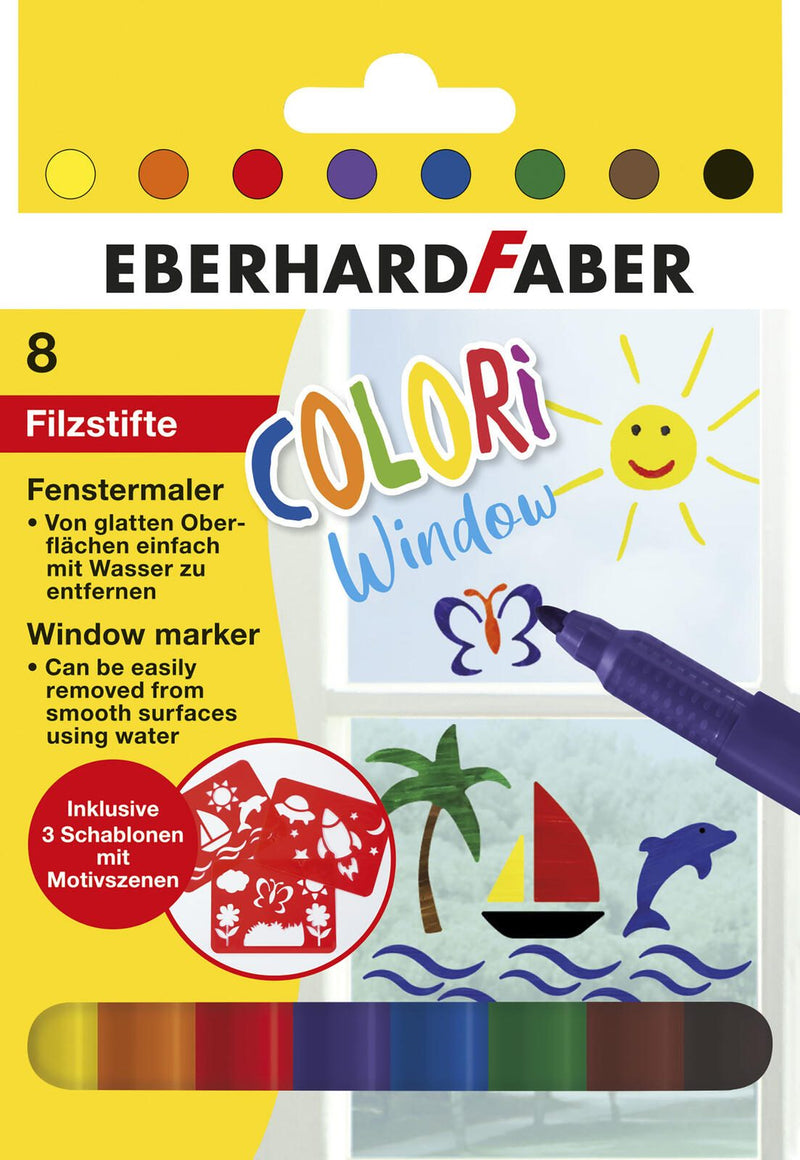 EBERHARD FABER Fenstermalfarben 8 Farben