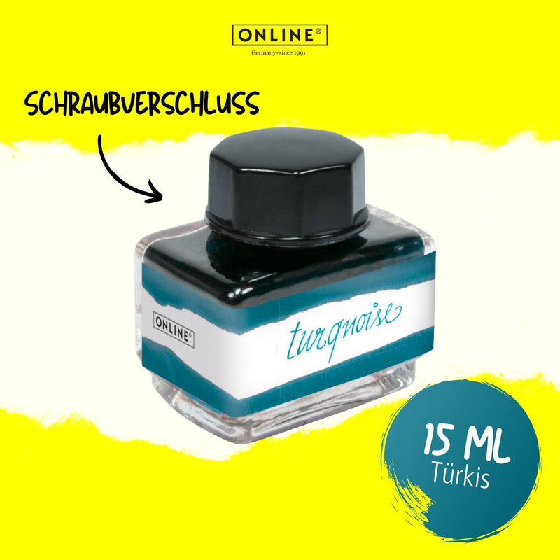 ONLINE® Tintenfass türkis-blau