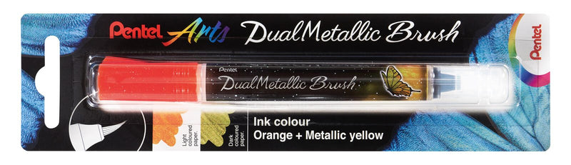 Pentel Brush-Pen Orange 0.2 mm
