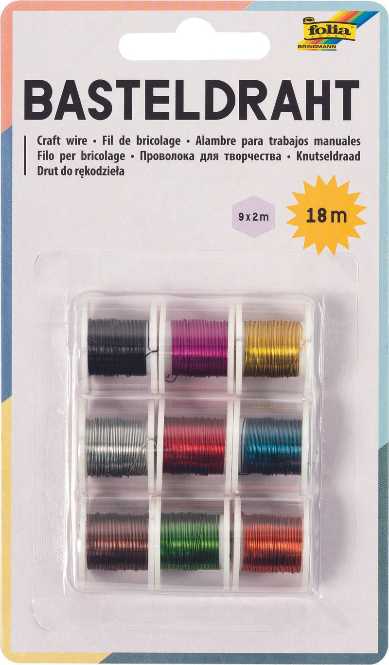 folia Basteldraht mehrfarbig 0.3 mm x 2 m