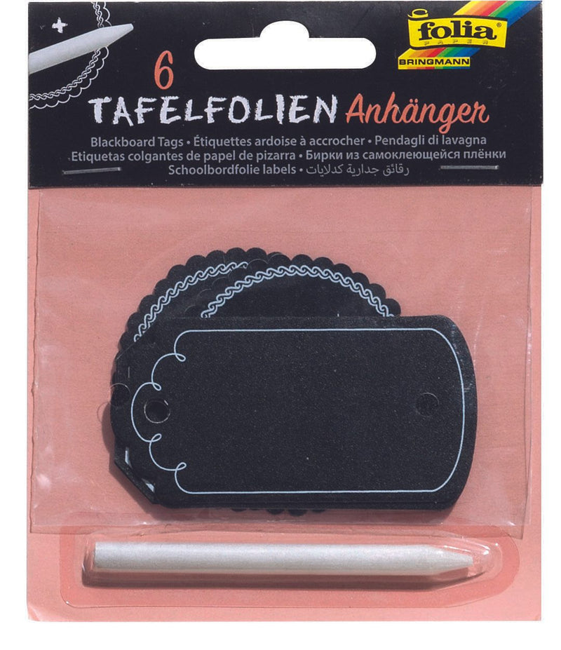folia Geschenkanhänger schwarz