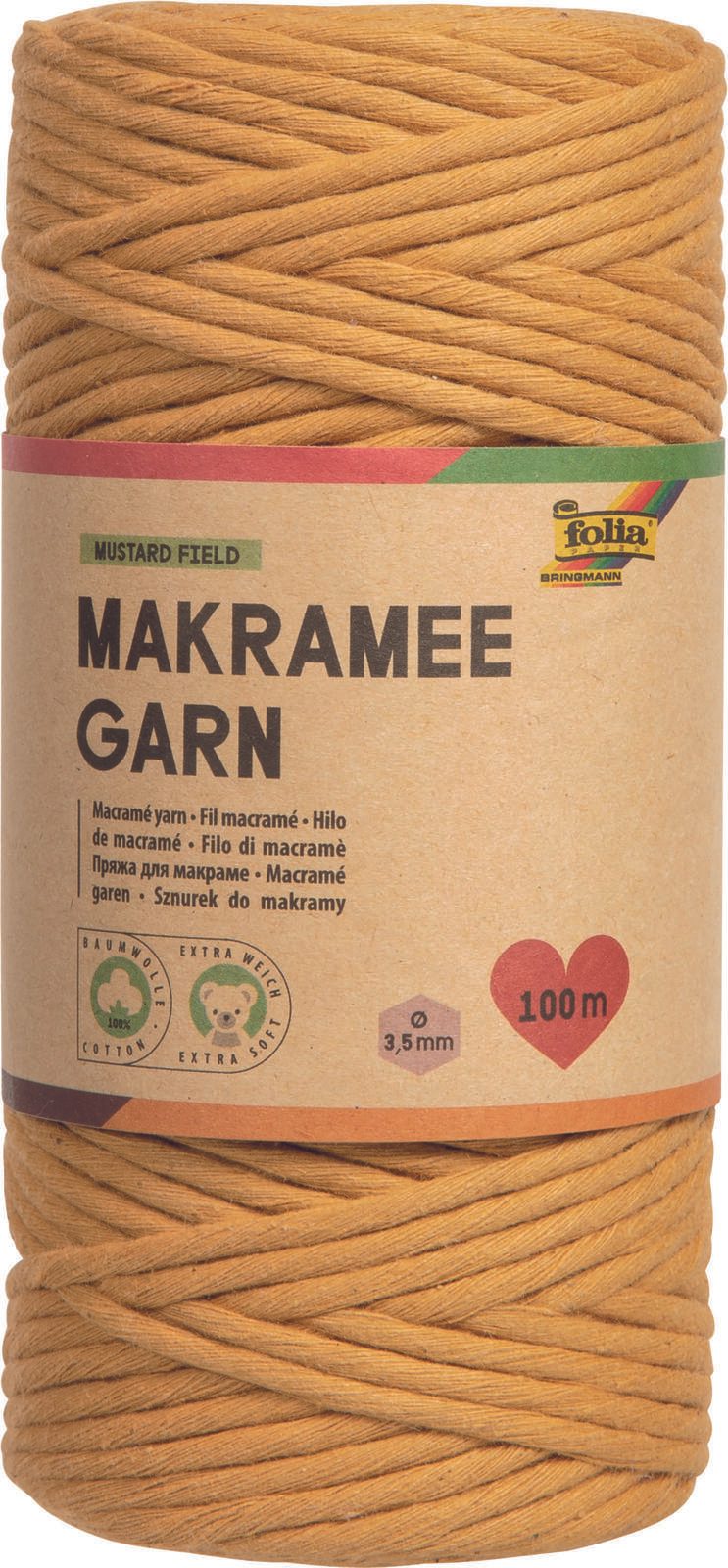 folia Makramee Garn gelb