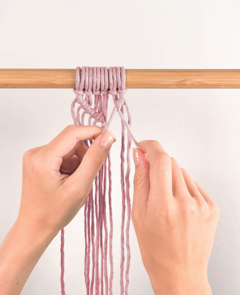 folia Makramee-Set natur, rosé