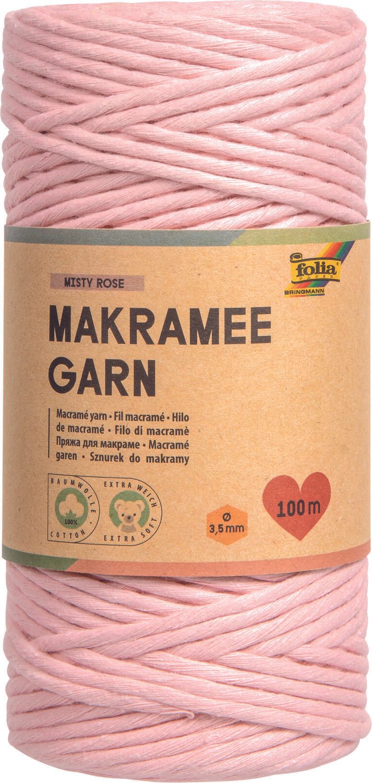 folia Makramee Garn rosa