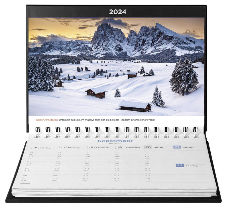 Kunth Tischquerkalender Europa 2024
