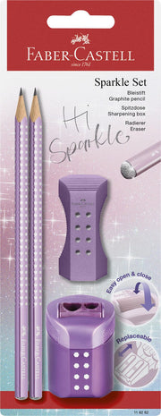 FABER-CASTELL Bleistift-Set Grip Sparkle