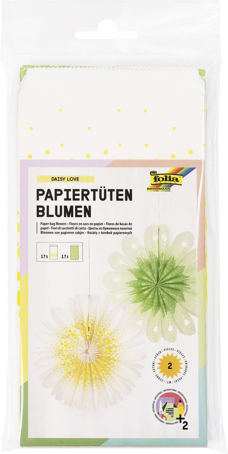 folia Papiertüten weiß/grün