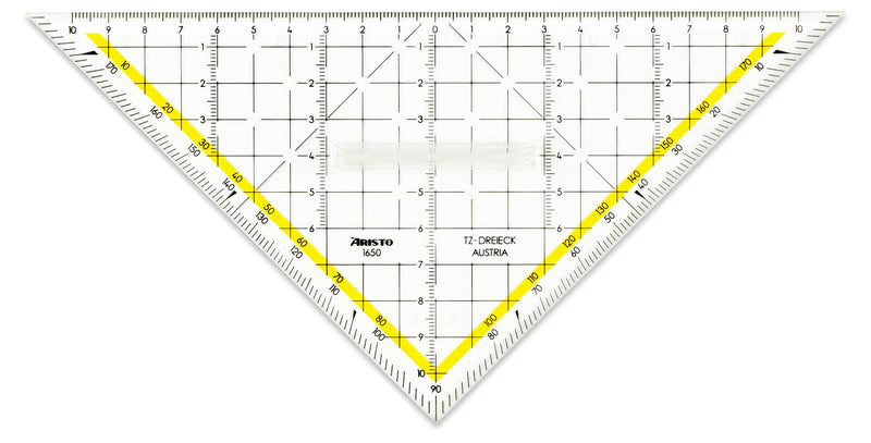 ARISTO Geometrie-Dreieck mit Griff 22,5 cm