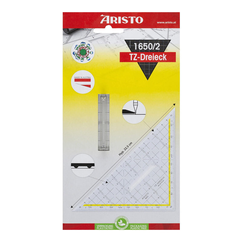 ARISTO Geometrie-Dreieck mit Griff 22,5 cm