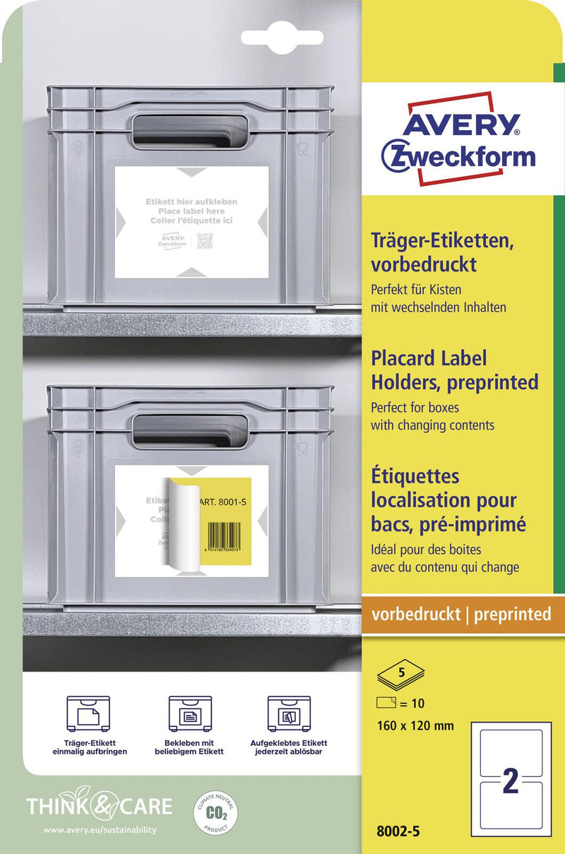 AVERY Zweckform Träger-Etiketten 160,0 x 120,0 mm