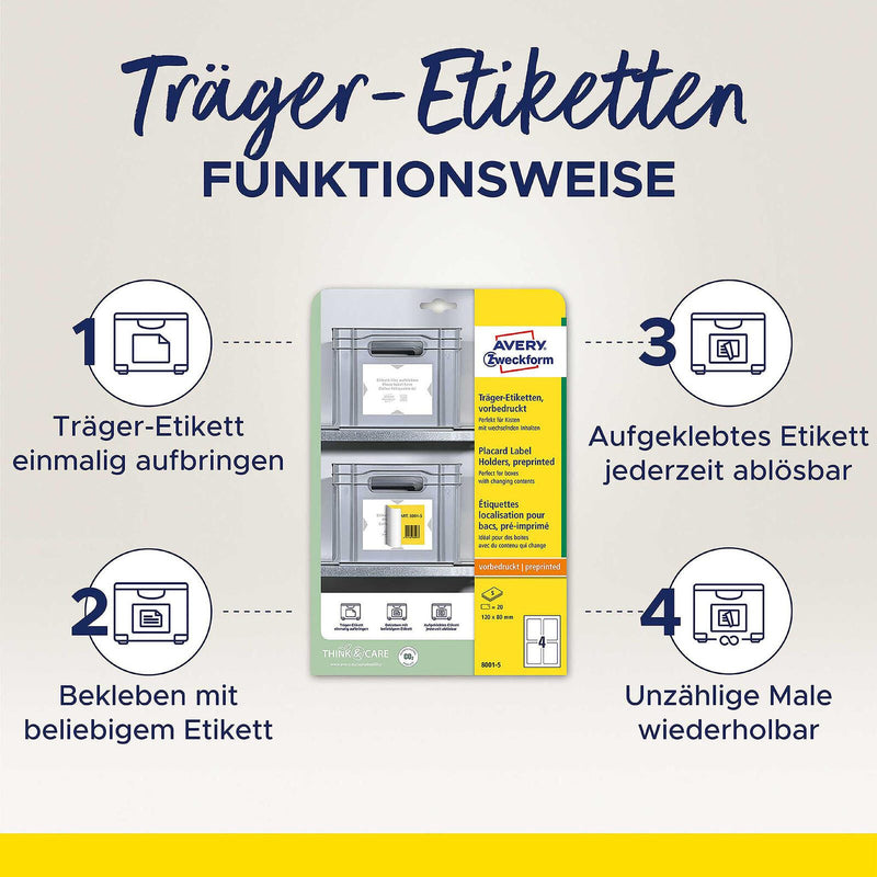 AVERY Zweckform Träger-Etiketten 160,0 x 120,0 mm