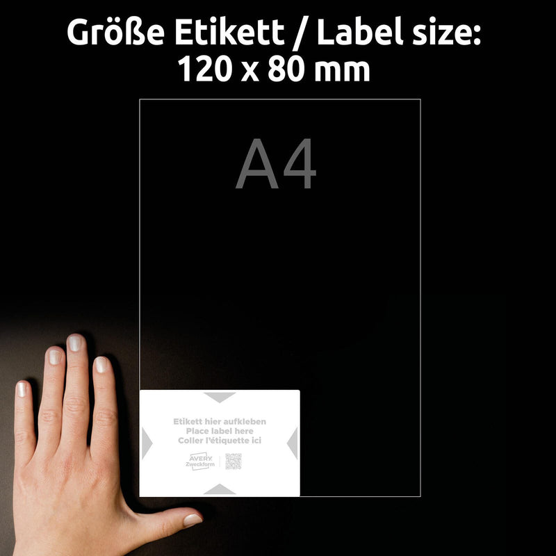 AVERY Zweckform Träger-Etiketten 80,0 x 120,0 mm
