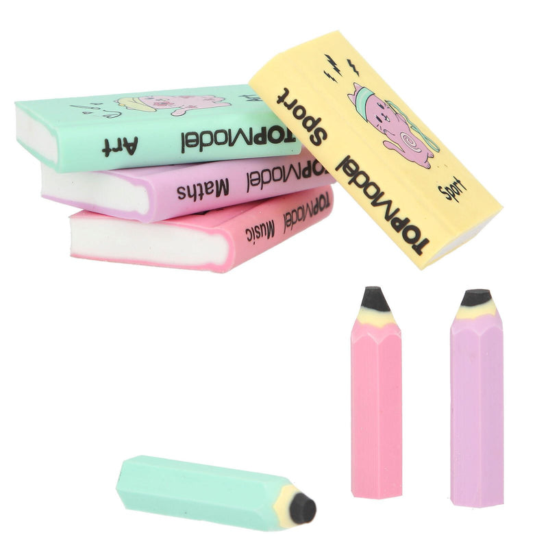 DEPESCHE Radiergummis grün, lila, pink und gelb