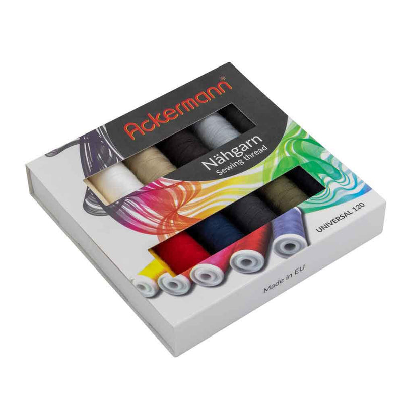 Ackermann Garn 12 verschiedene Farben