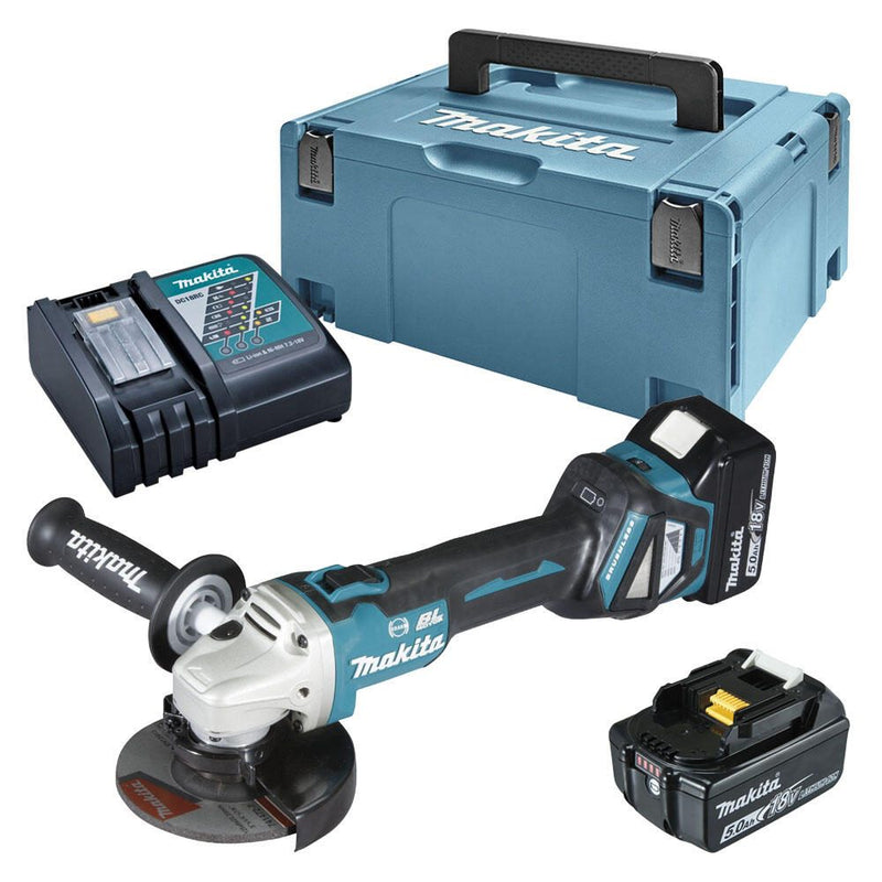makita Akku-Winkelschleifer-Set DGA513RTJ