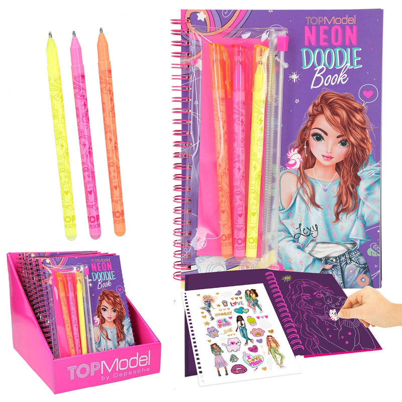 DEPESCHE TOPModel Neon Doodle Malbuch
