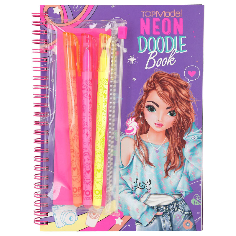 DEPESCHE TOPModel Neon Doodle Malbuch