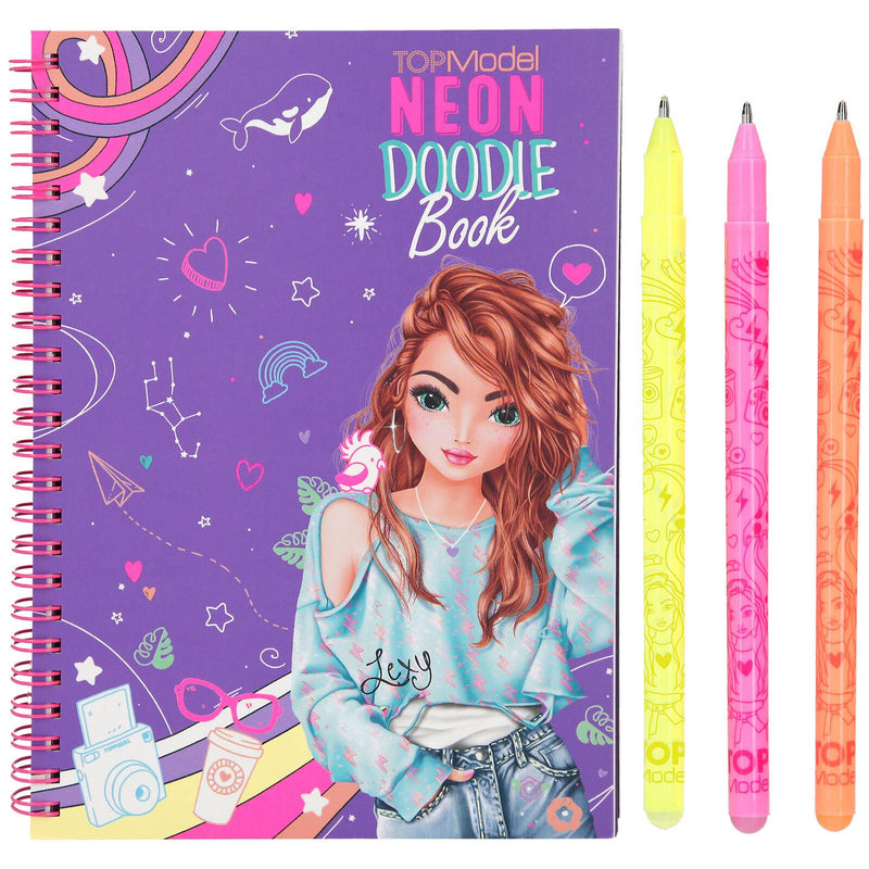 DEPESCHE TOPModel Neon Doodle Malbuch