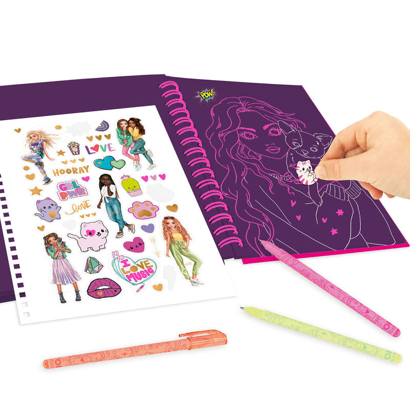 DEPESCHE TOPModel Neon Doodle Malbuch