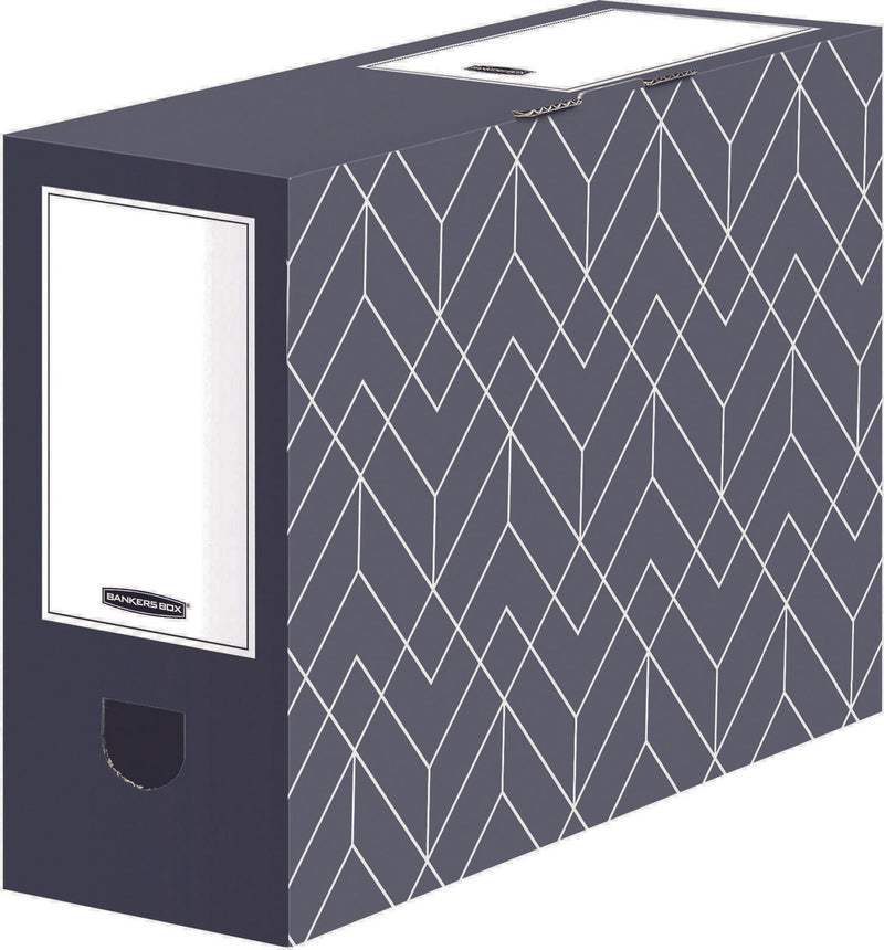 5 Bankers Box Archivboxen Bankers Box Décor Serie mitternachtsblau/weiß 10,0 x 34,5 x 25,3 cm