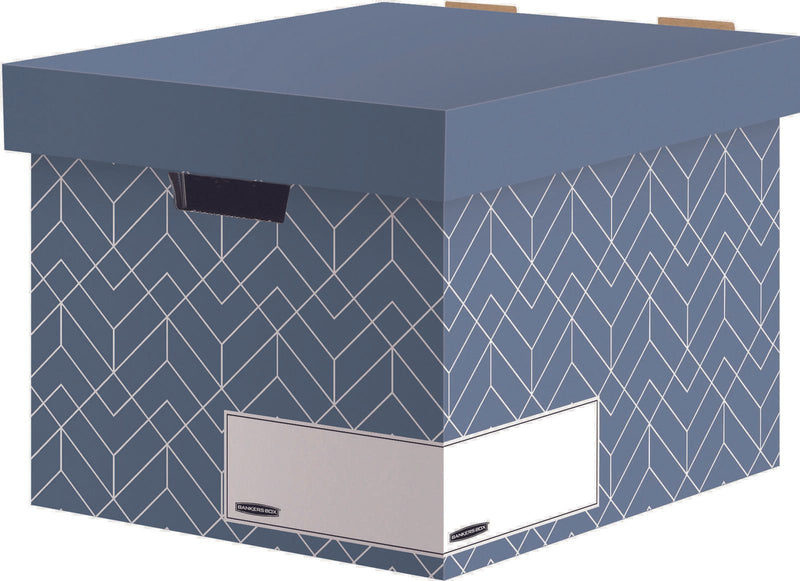 5 Bankers Box Archivboxen Bankers Box schieferblau/weiß 34,0 x 39,0 x 29,1 cm