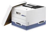 Bankers Box Archivboxen weiß/blau 33,5 x 40,4 x 29,2 cm