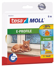 tesa Dichtungsbänder E-Profil 9 mm x 6 m weiß