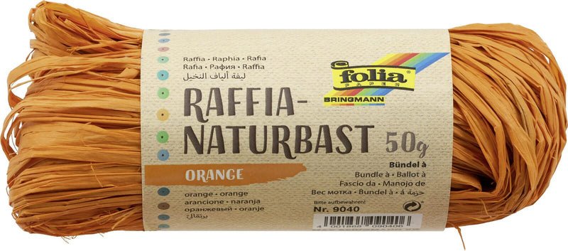 folia Raffia-Naturbast orange