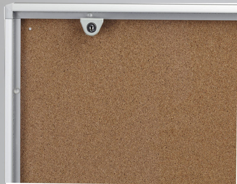 Showdown® Displays Economy XS Kork Schaukasten 2x DIN A4 keine-Fach silber