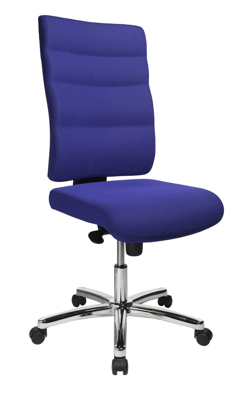 Bürostuhl Unni Med Deluxe blau, Gestell chrom