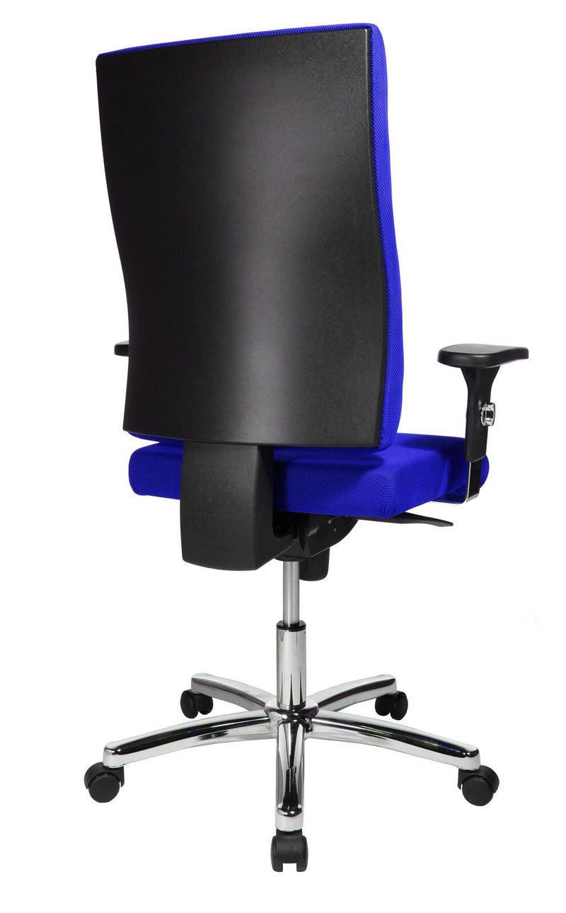 Bürostuhl Unni Med Deluxe blau, Gestell chrom