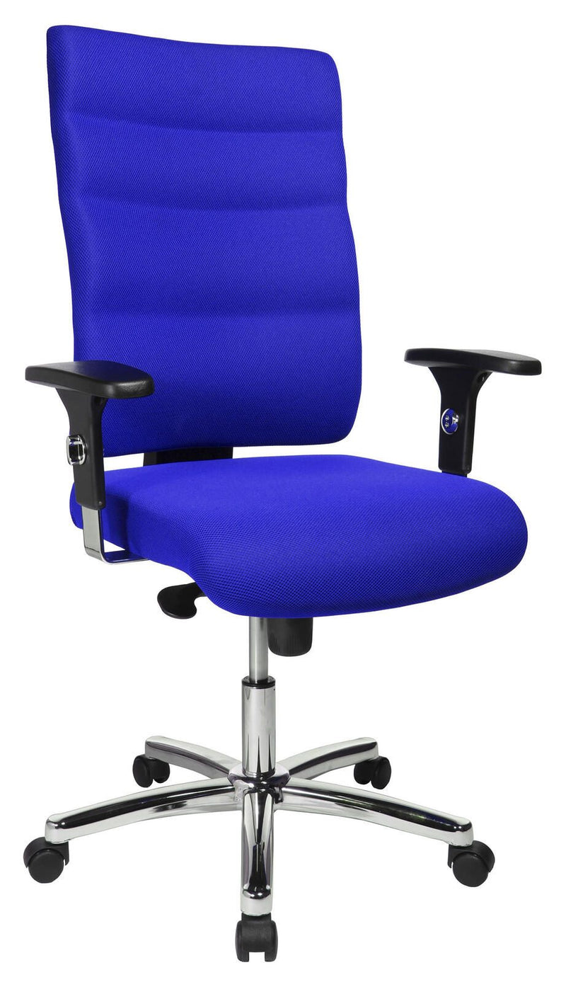 Bürostuhl Unni Med Deluxe blau, Gestell chrom