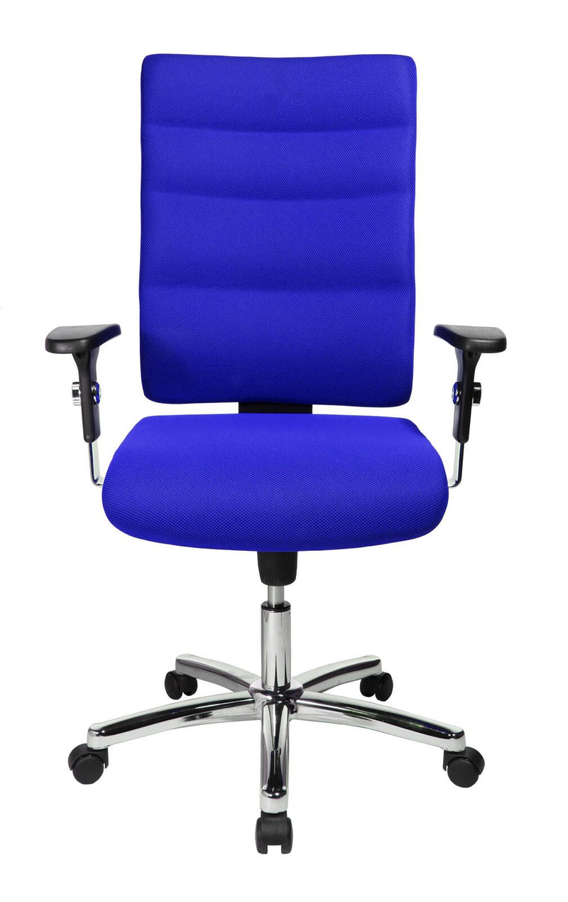 Bürostuhl Unni Med Deluxe blau, Gestell chrom