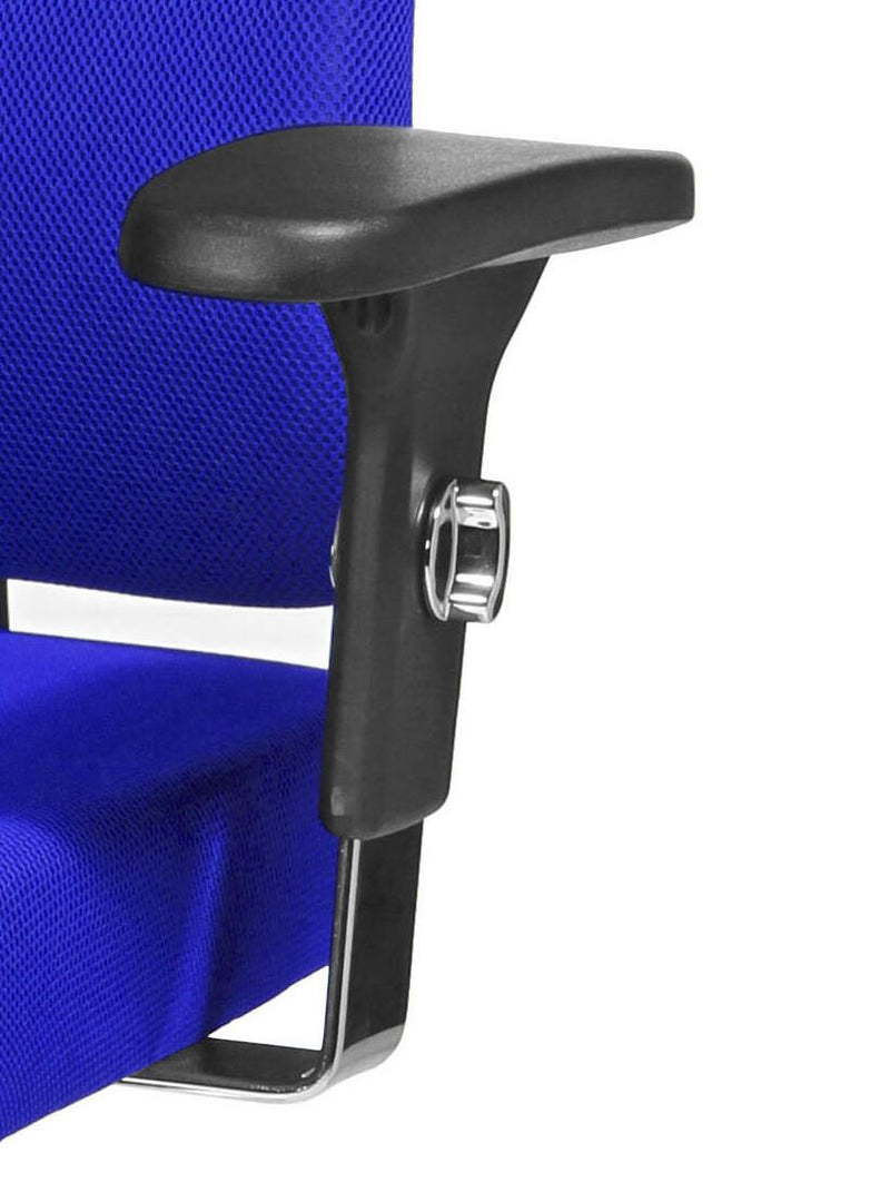 Bürostuhl Unni Med Deluxe blau, Gestell chrom