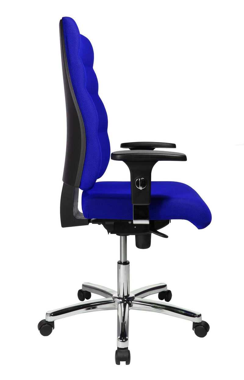 Bürostuhl Unni Med Deluxe blau, Gestell chrom
