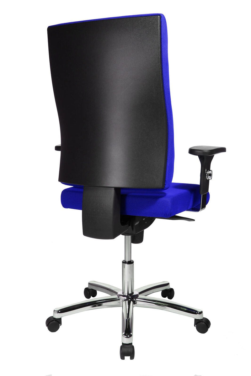 Bürostuhl Unni Med Deluxe blau, Gestell chrom