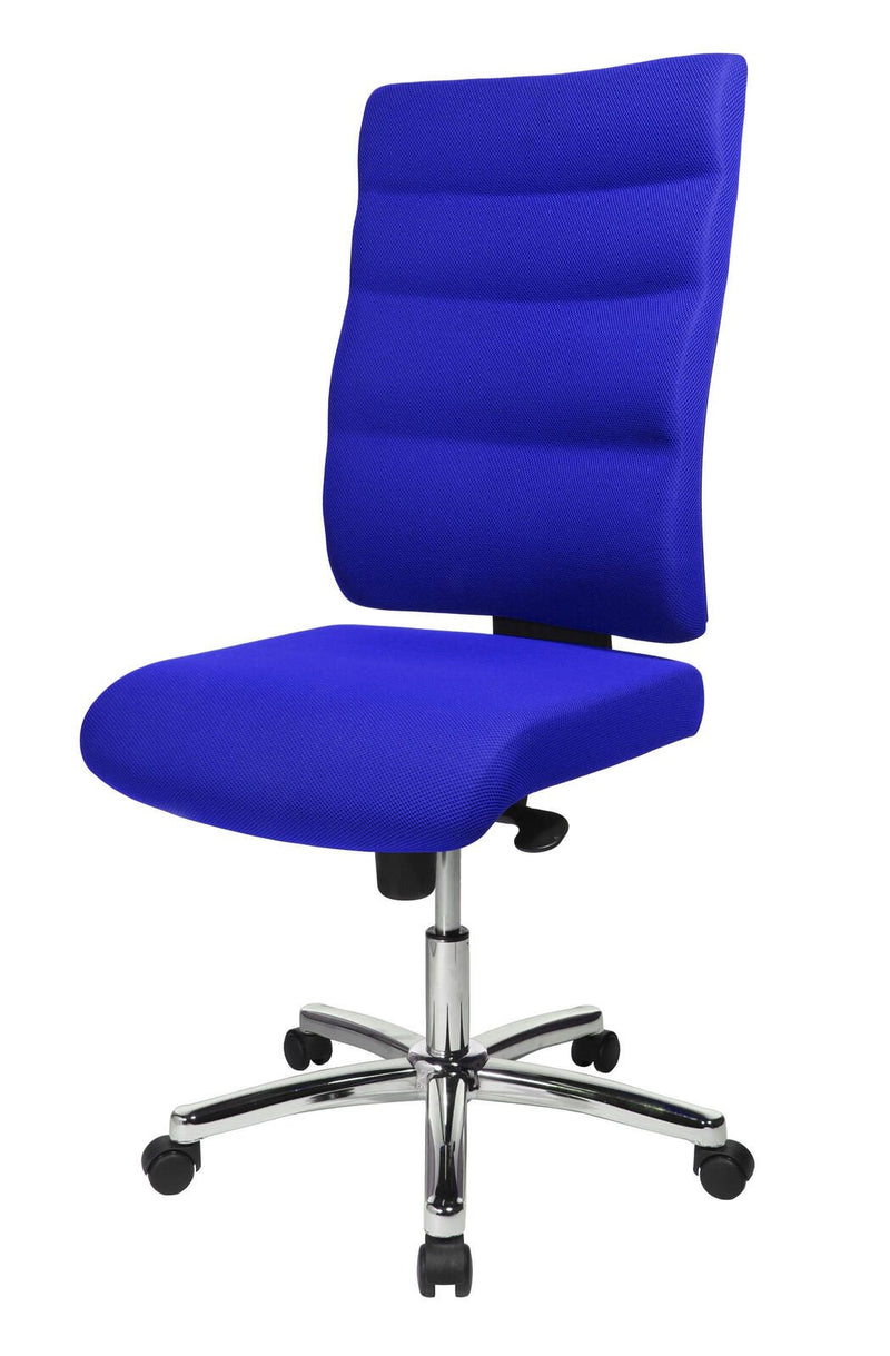 Bürostuhl Unni Med Deluxe blau, Gestell chrom