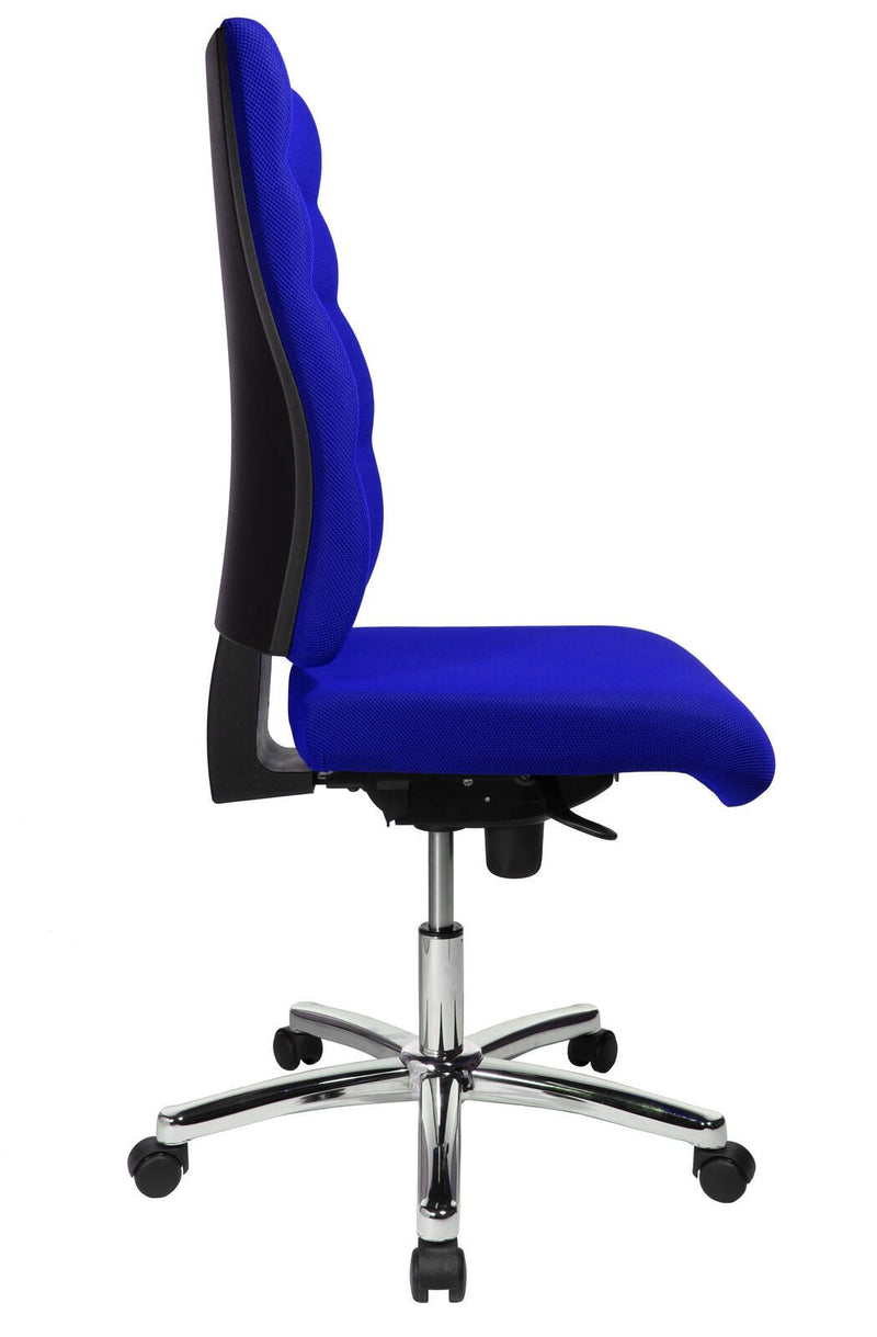 Bürostuhl Unni Med Deluxe blau, Gestell chrom