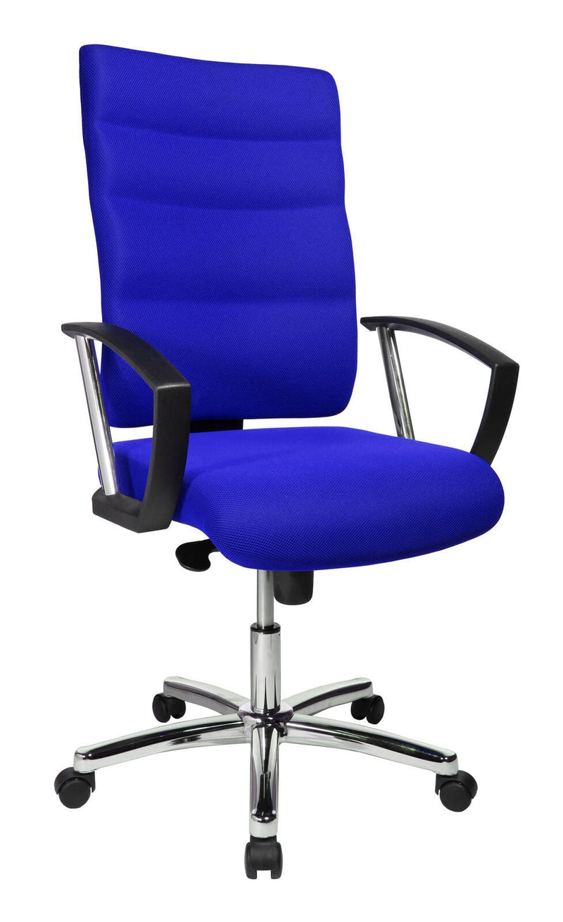 Bürostuhl Unni Med Deluxe blau, Gestell chrom
