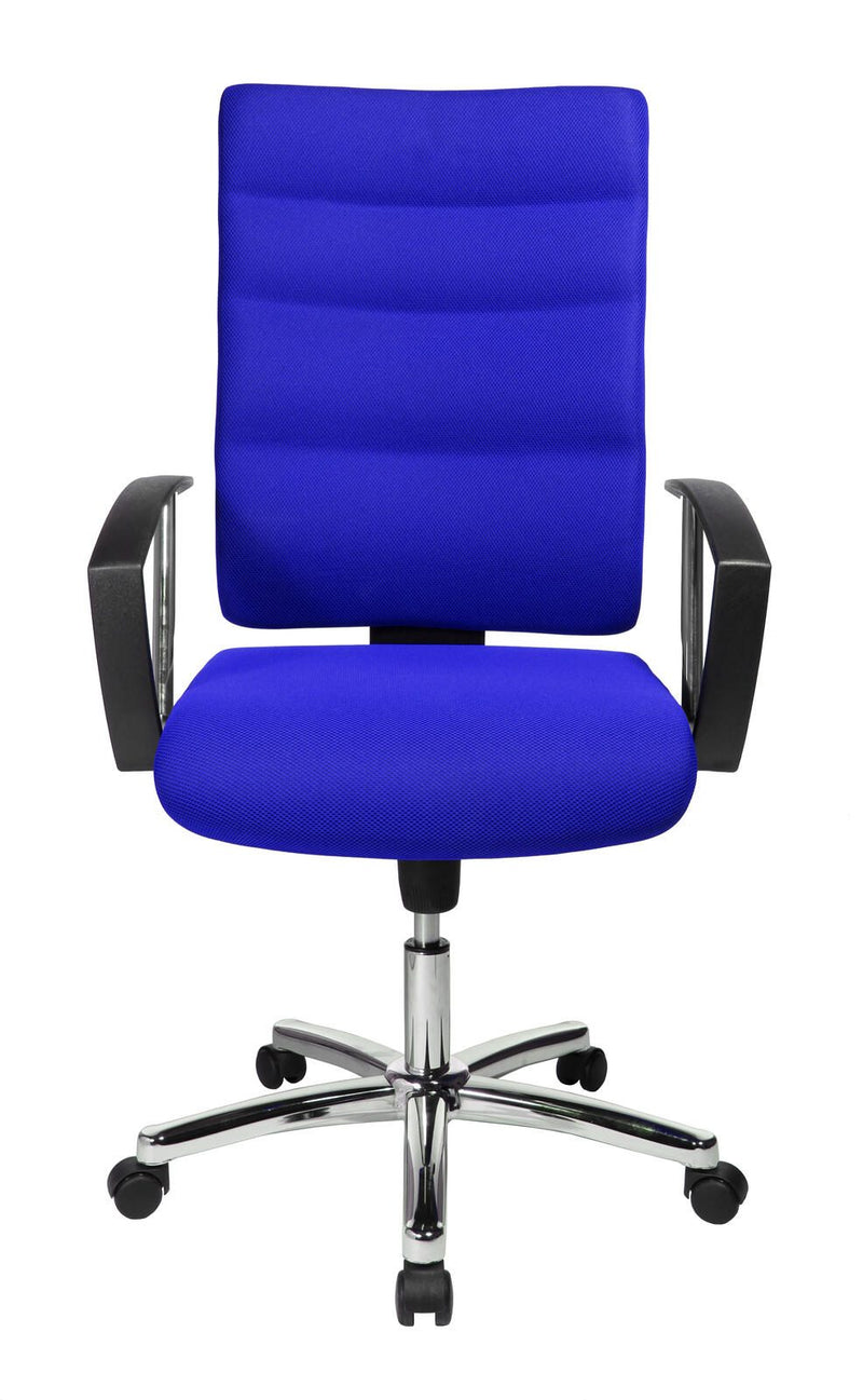 Bürostuhl Unni Med Deluxe blau, Gestell chrom