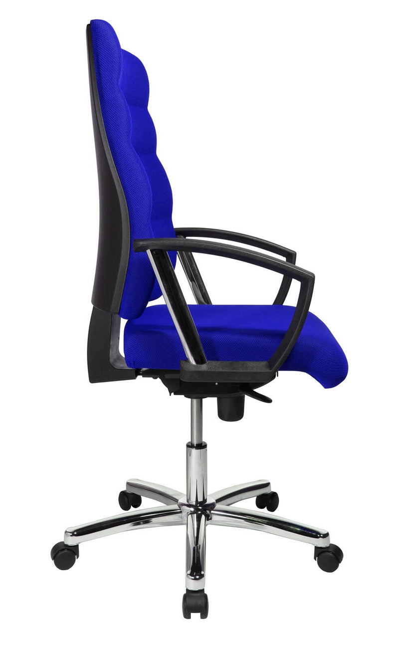 Bürostuhl Unni Med Deluxe blau, Gestell chrom