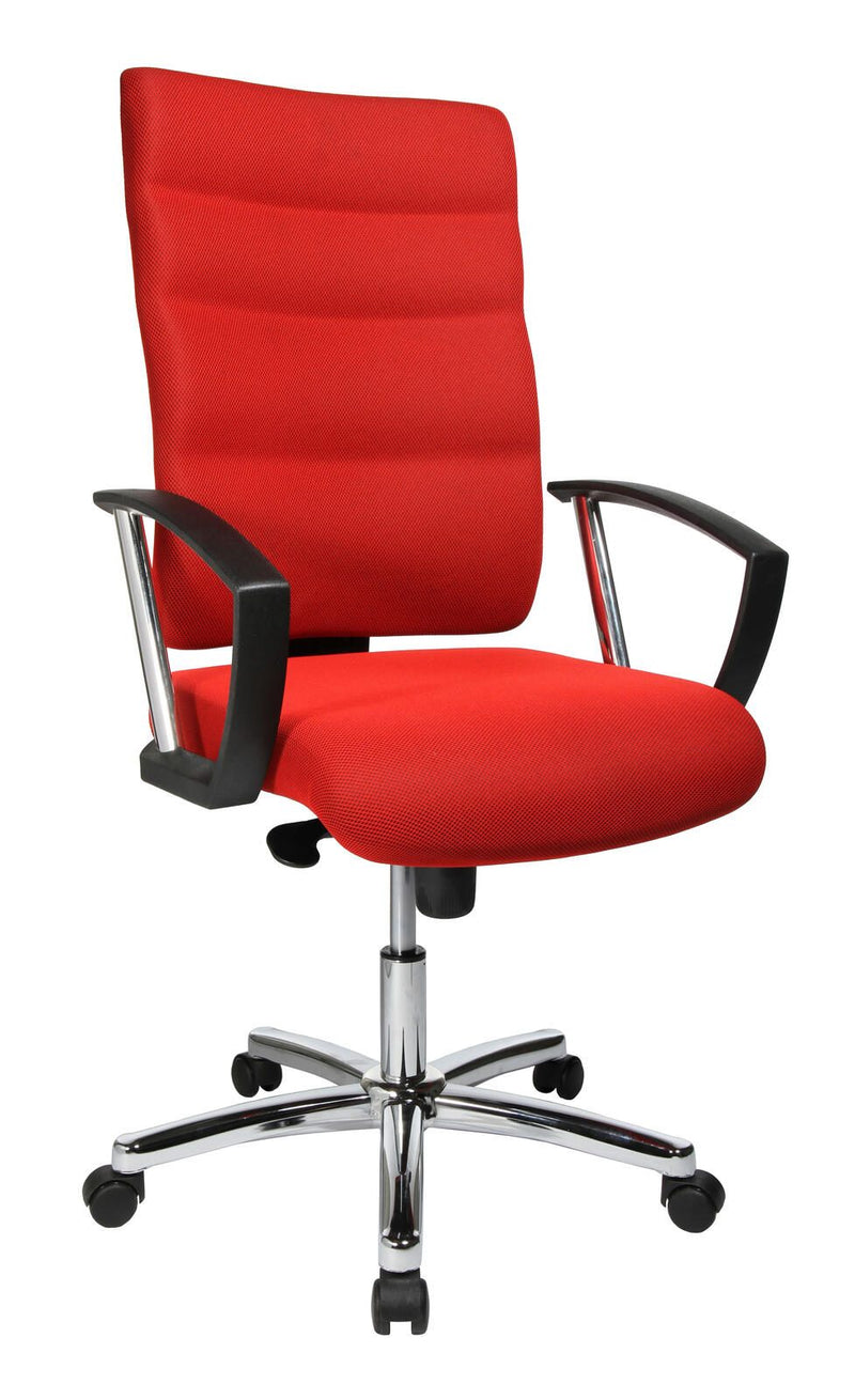 Bürostuhl Unni Med Deluxe rot, Gestell chrom