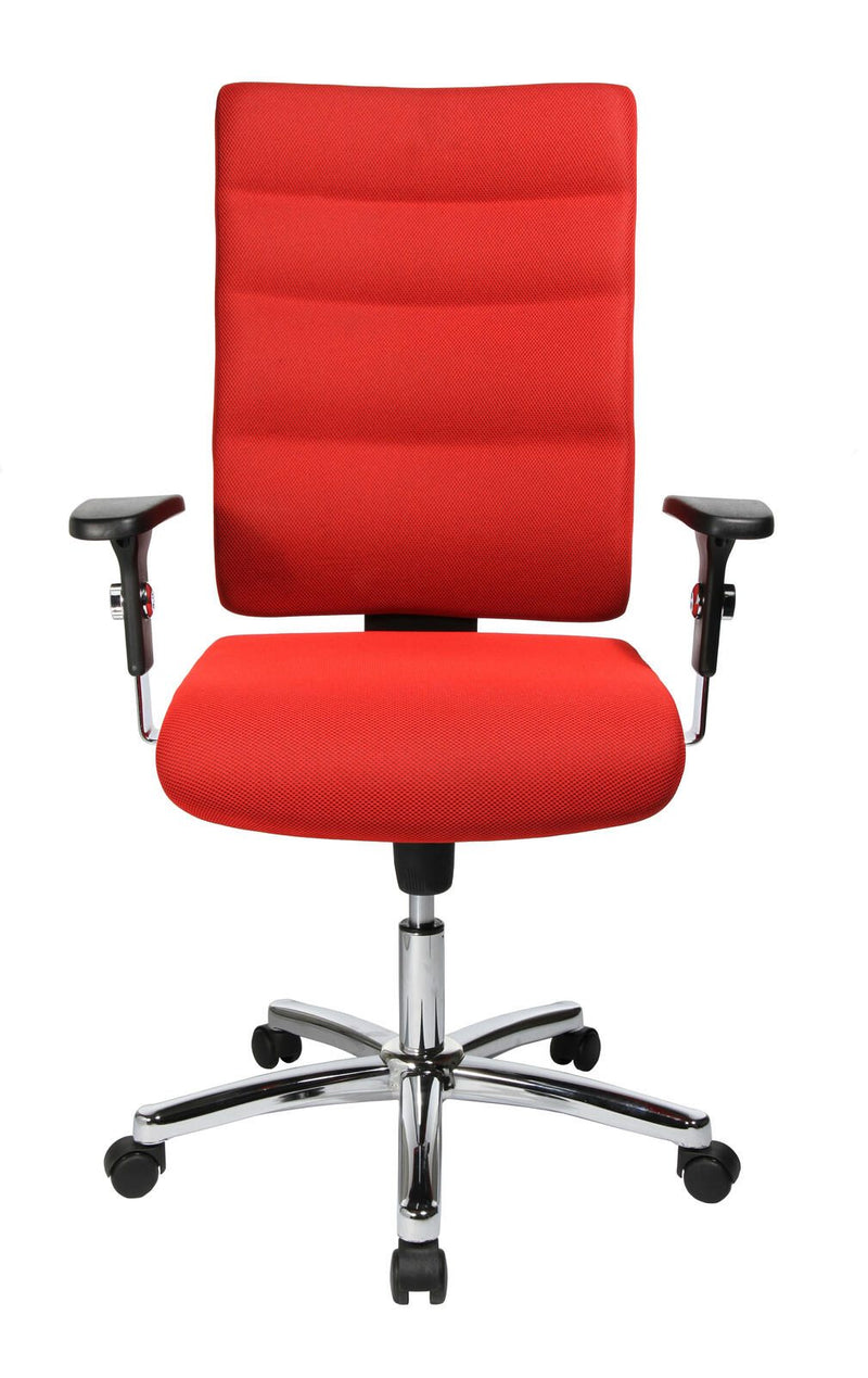 Bürostuhl Unni Med Deluxe rot, Gestell chrom